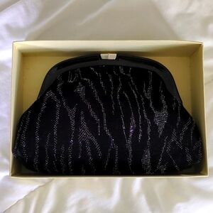 Evening clutch - black velvet, made in Italy NWOT